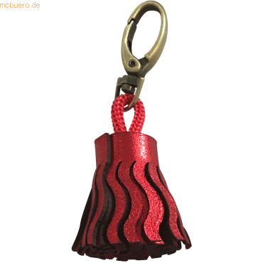 3329684000715 - 2 x Schlüsselanhänger Leder 4x25cm red