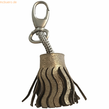 3329684000760 - 2 x Schlüsselanhänger Feder Leder 4x25cm gold 3329684000760 - 2 x Schlüsselanhänger Feder Leder 4x25cm gold