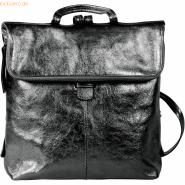 3329684100101 - Rucksack Emalia Leder 34x30x8cm schwarz 3329684100101 - Rucksack Emalia Leder 34x30x8cm schwarz