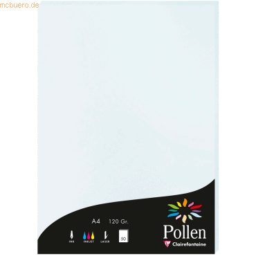 3329680420104 - 10 x Papier Pollen A4 120g 50 Blatt blau