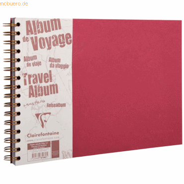 3329687810625 - Reisealbum Age Bag A4 quer liniert und blanko 40 Blatt Rot