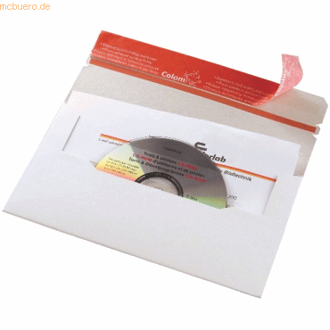 4033657401605 - CD DVD-Versandtasche 222x123x3 mm DINlang ohne Fenster Vollpappe weiß 1 Stück 4033657401605 ColomPac 4033657401605 - CD DVD-Versandtasche 222x123x3 mm DINlang ohne Fenster Vollpappe weiß 1 Stück 4033657401605 ColomPac