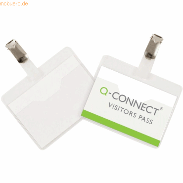 5705831015609 - Namensschild 60x90mm mit Clip oben offen 5705831015609 Q-CONNECT 25 Stück