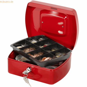 5705831042490 - Geldkassette KF04249 Größe 2 rot 205x160x85mm 5705831042490 Q-connect