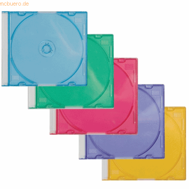 5706002043841 - CD Jewel Cases rainbow 5706002043841 Q-CONNECT KF04384 25 Stück