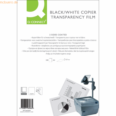 Connect Kopierfolie A4 100my transparent VE=100 Stück