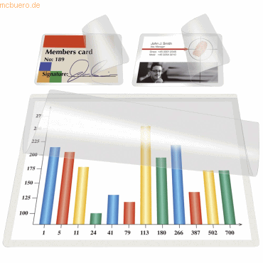 5705831270572 - Laminierfolien 66x100mm 2 x 100 mic selbstklebend 5705831270572 Q-CONNECT KF27057 10 Stück