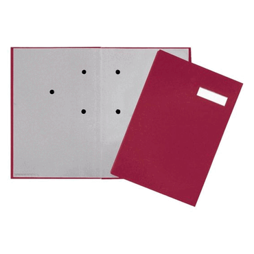 5705831310117 - Unterschriftenmappe KF3101 A4 Kunststoff rot mit Einsteckschild 20 Fächer