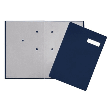 5705831310124 - Unterschriftenmappe KF3101 A4 Kunststoff blau mit Einsteckschild 20 Fächer