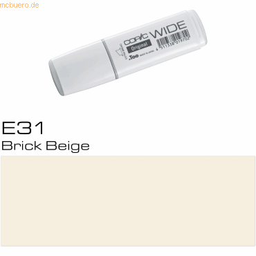 4511338019566 - 3 x Marker Wide E31 Brick Beige