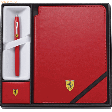 0073228135335 - Geschenkset Rollerball Scuderia Ferrari Rosso Corsa Rot-Lack + N