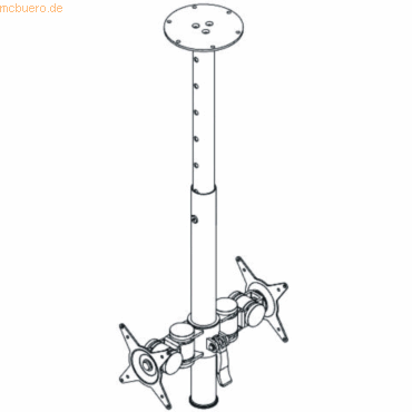 0805410525729 - ViewMate Style Monitorarm 572 2fach Monitor-Deckenhalterung 254 cm (10) - 610 cm (24) Höhenverstellbar Neigbar Schwenkbar Rotierbar