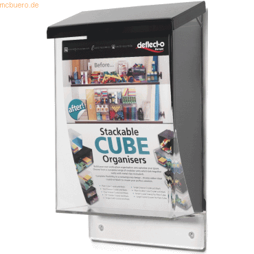 Deflecto Prospektbox für den Außenbereich A5 Kunstoff UV-beständig