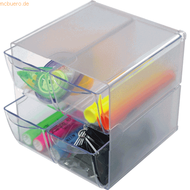 0079916023779 - Organiser-System CUBE 350301 glasklar 4 Schubladen