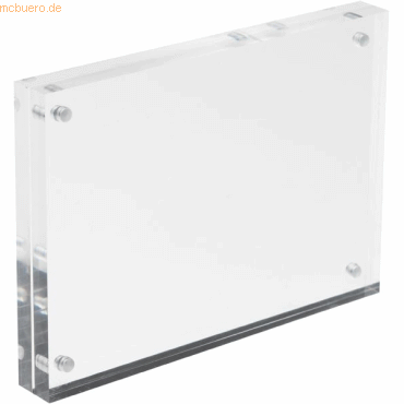 Deflecto Acrylblock magnetisch A6 15mm transparent