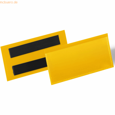 Durable Etikettentasche magnetisch 100x38mm PP dokumentenecht gelb VE=