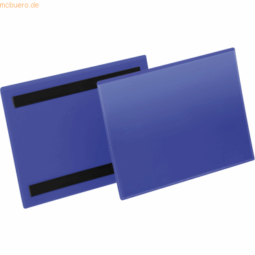 Durable Kennzeichnungstasche magnetisch A5 quer blau VE=50 Stück