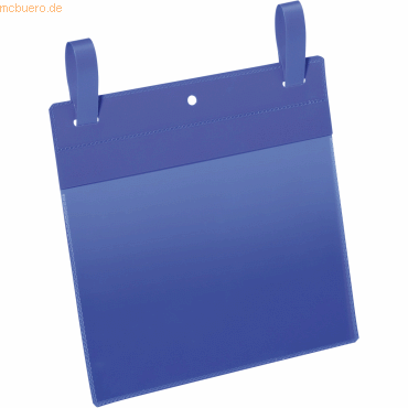 Durable Gitterboxtaschen mit Laschen A5 quer blau VE=50 Stück
