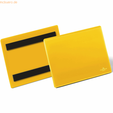 Durable Kennzeichnungstasche magnetisch A6 quer PP gelb VE=50 Stück