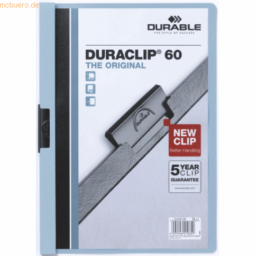 Durable Klemmmappe Duraclip Original 60 bis 60 Blatt A4 blau