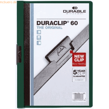25 x Durable Cliphefter Duraclip Original 60 petrol