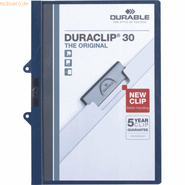 Durable Klemmhefter Duraclip 30 Easy File dunkelblau