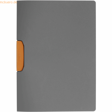 5 x Durable Klemm-Mappe Duraswing Color PP 30 Blatt anthrazit mit oran