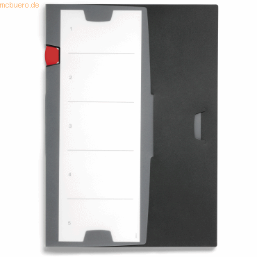 4005546217093 - 5 x Projektmappe Prio A4 anthrazit