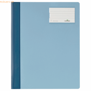 4005546200873 - Schnellhefter 2500 A4+ überbreit hellblau PVC Kunststoff kaufmännische Heftung 4005546200873 Durable