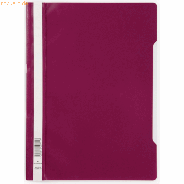 4005546985510 - 25 x Schnellhefter A4 PP dunkelrot