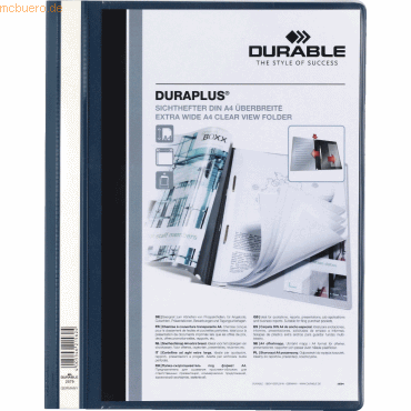 Durable Angebotshefter Duraplus A4 mit Sichttasche Folie dunkelblau