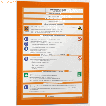 Durable Magnetrahmen Duraframe selbstklebend A4 orange VE=10 Stück