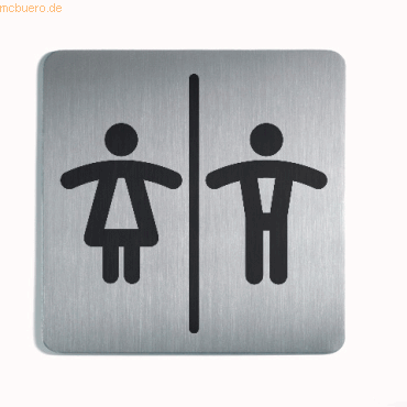 Durable Türschild Picto quadratisch 'WC Damen und Herren' 150x150mm me