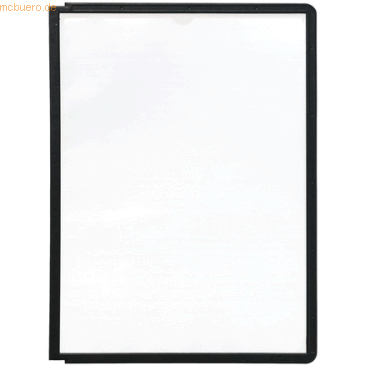 5 x Durable Sichttafel Sherpa Panel A4 schwarz