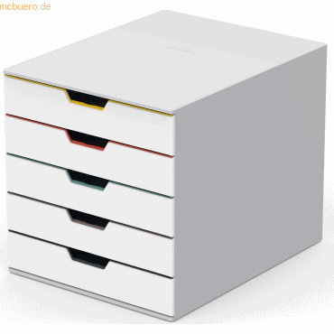 Durable Schubladenbox Varicolor Mix 5 A4 5 Fächer geschlossen grau/meh