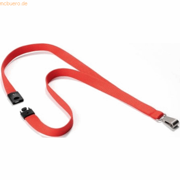 4005546808659 - DURABLE Textilband SOFT COLOUR für Halter mit Karabinerhaken VE 20 Stk rot