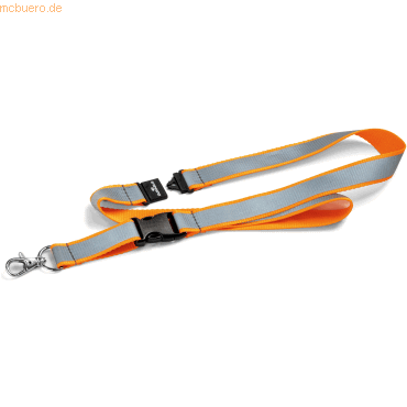 Durable Textilband reflektierend für alle Kartenhalter 53cm orange/gra