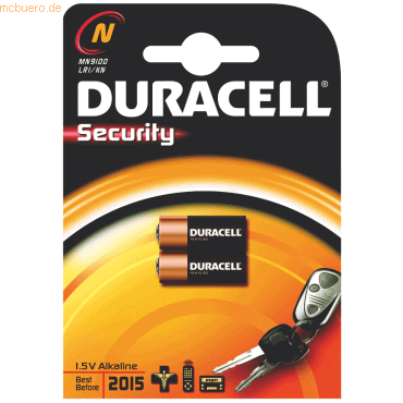 Duracell Sicherheitsbatterie LR1 1,5V 88mAh VE=2 Stück