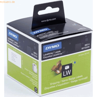 Dymo Thermoetikett für Etikettendrucker Versandetikett 101x54mm weiß V