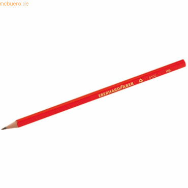 4087205102001 - 12 x Bleistift Dreikant HB rot