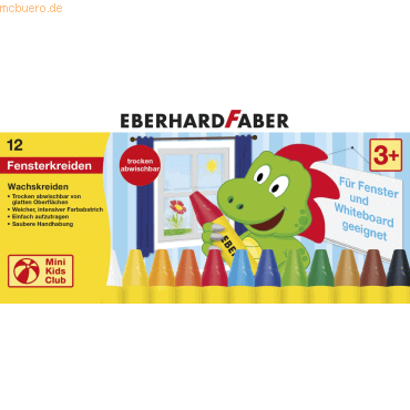 5 x Eberhard Faber Wachsmalstift / Fensterkreide dreikant VE=12 Farben