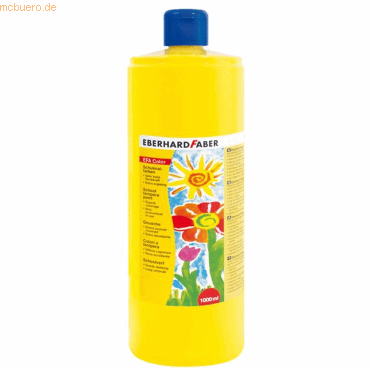 4087205750073 - Schulmalfarbe Efacolor Tempera 1000ml Flasche kadiumgel