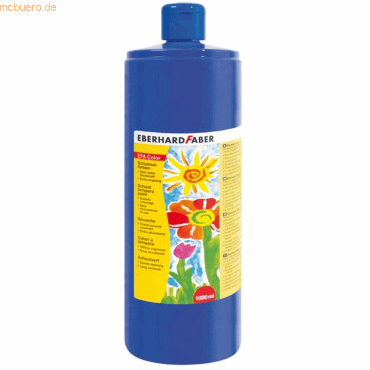 4087205750516 - Schulmalfarbe Efacolor Tempera 1000ml Flasche kobaltbla