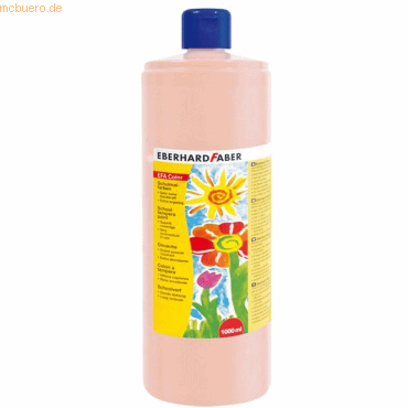 4087205750875 - Schulmalfarbe Efacolor Tempera 1000ml Flasche fleischfa