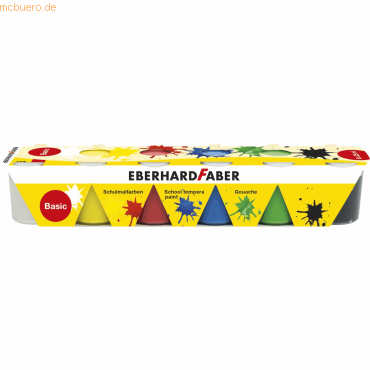 4087205755092 - 4 x Schulmalfarbe Efacolor Tempera Töpfe 25ml VE=6 Farb