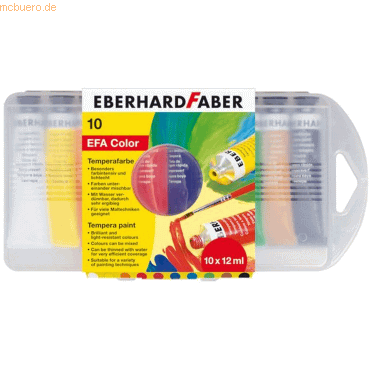 4087205755108 - 6 x Schulmalfarbe Efacolor Tempera Tuben 12ml VE=10 Far