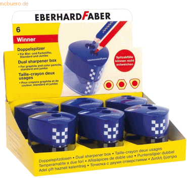 4087205851336 - 6 x Doppelspitzdose Winner dreieckig 8 10mm blau