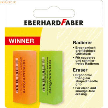 4087205854948 - 10 x Radierer Winner dreiflächig Kunststoff 91x100x15mm