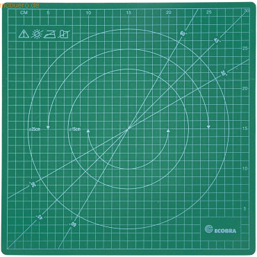 4011123663504 - Rotierende Schneidematte 315x315cm grün 6-lagig Skalierung