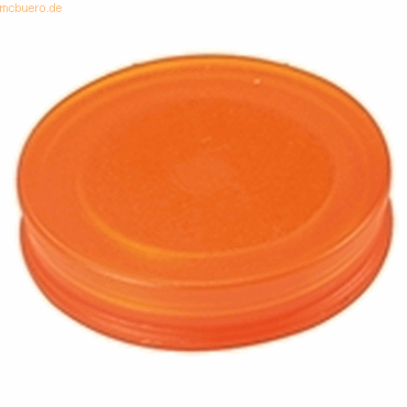 4011123659507 - Glasboard-Rundmagnet Neodym 25x6mm orange transparent VE=4 Stüc